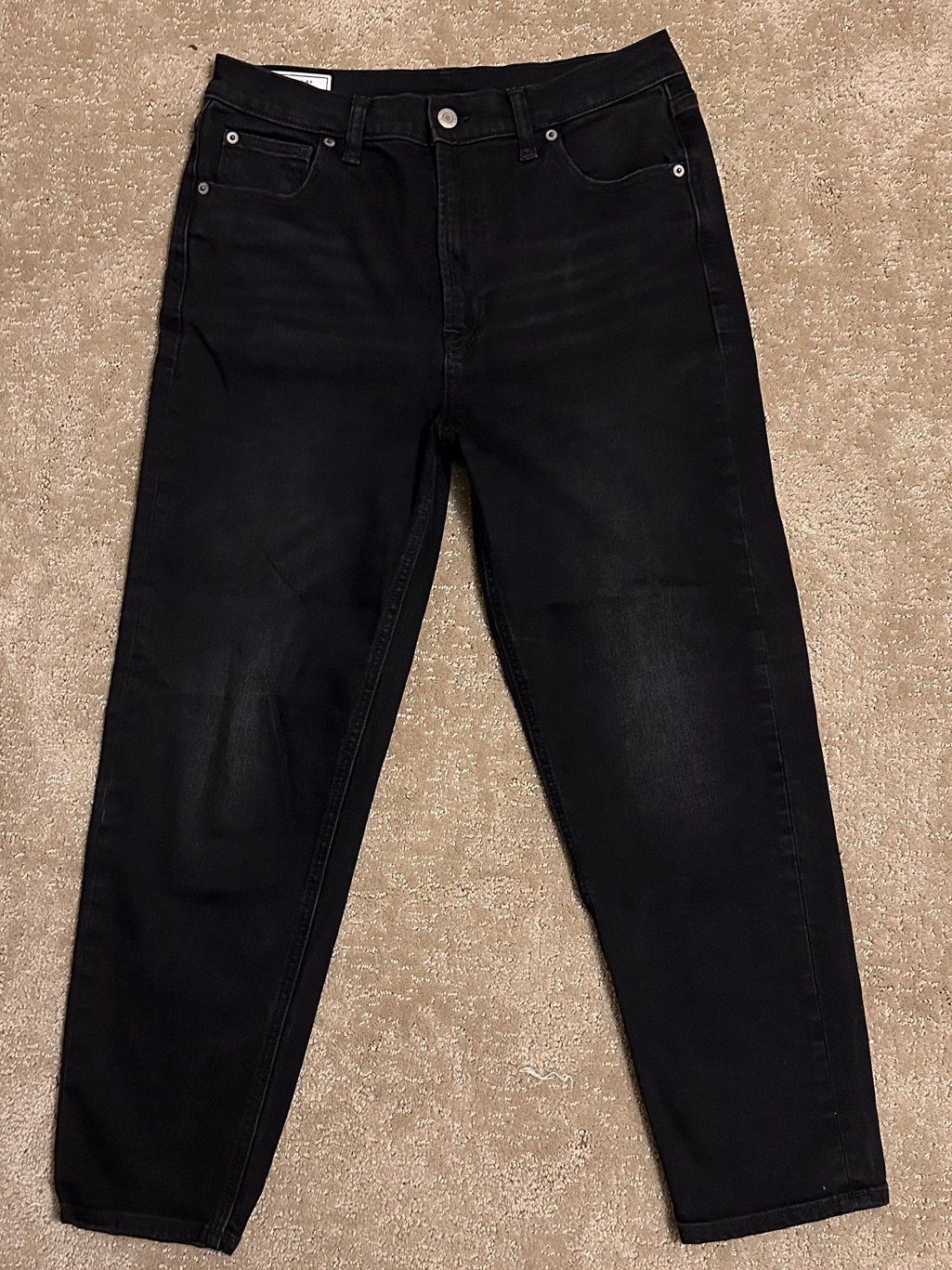 Gap High Rise Mom Jeans Black Wash - Size 6 / 28 Regular Stretch Denim